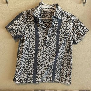 Janie and Jack: Boys Palm Tree Button Down Shirt Size 4